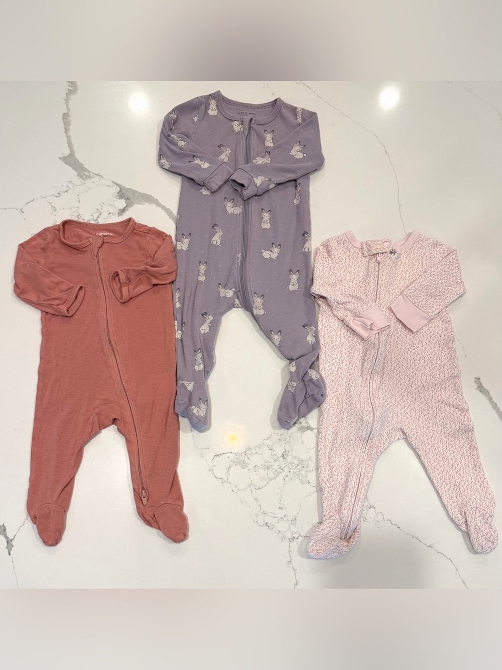 Mixed Brands 3-6 Month Footie Sleeper Lot (3)